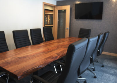 Commercial Board Room Built By Hillside Construction. Building Custom Commercial Business' Space In Manitoba.